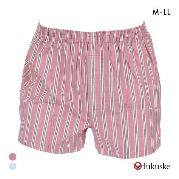福助 SHITATEYA PANTS ストライプ ストレッチ トランクス メンズ 前あき fukuske