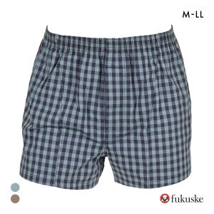 福助 SHITATEYA PANTS ギンガムチェック ストレッチ トランクス メンズ 前あき fukuske