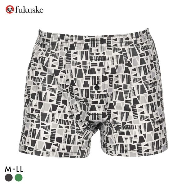 福助 SHITATEYA PANTS タイル柄 ストレッチ トランクス メンズ 前あき fukuske