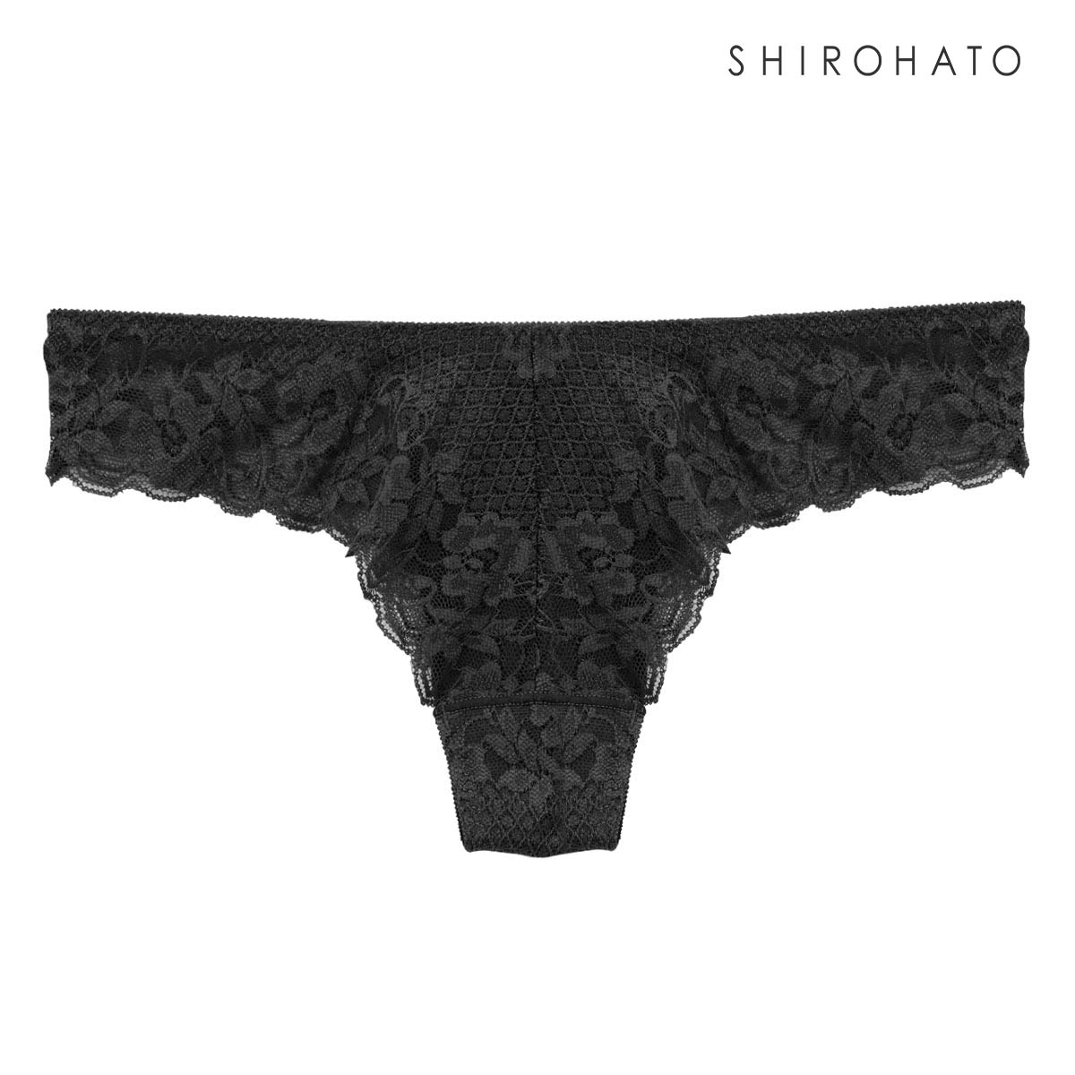 コントランテ ContRante ジョリーエマ Jolie Emma 総レース ブラジリアン ショーツ なめらか 柔らか ストレッチ ひびきにくい 単品(BK-ブラック-M)