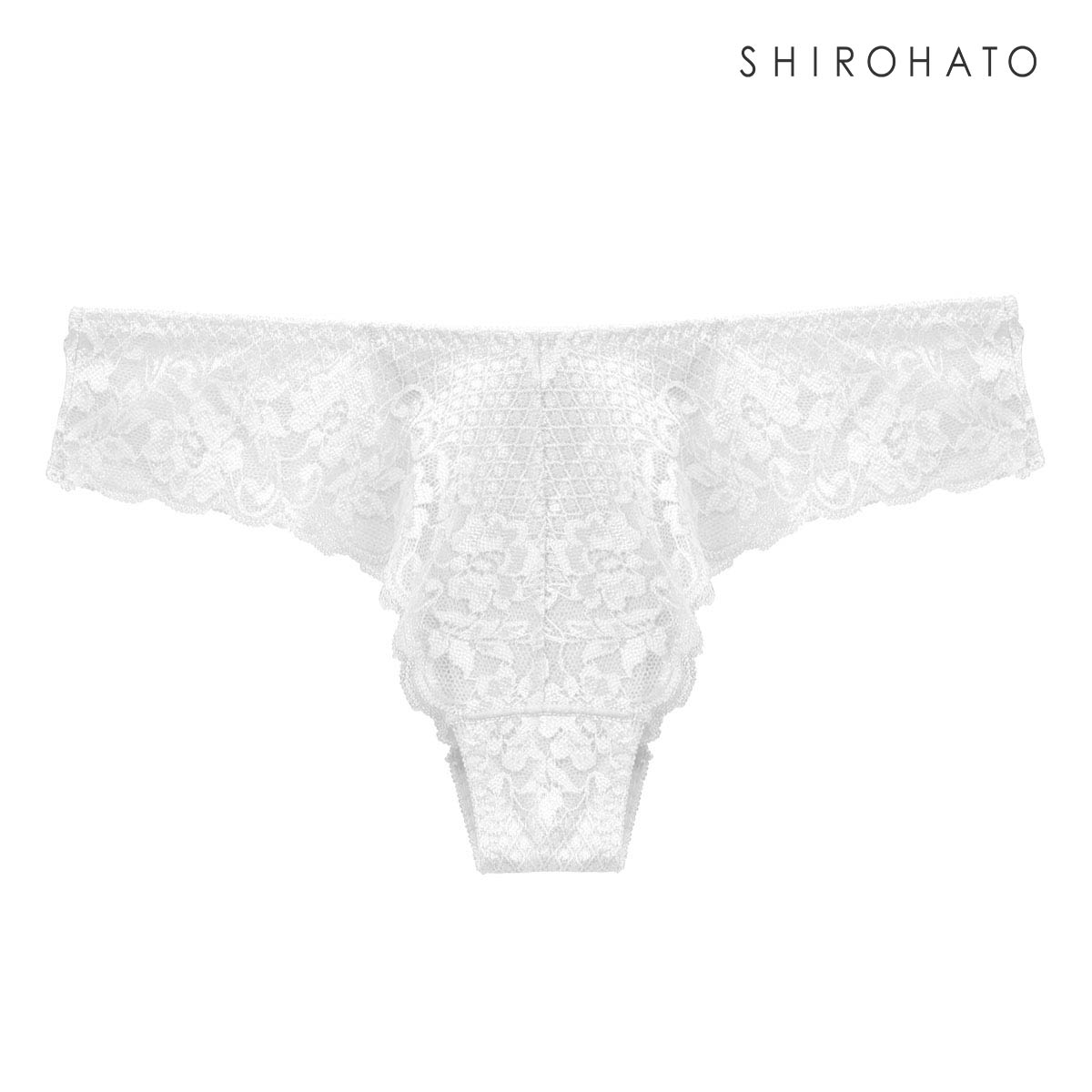 コントランテ ContRante ジョリーエマ Jolie Emma 総レース ブラジリアン ショーツ なめらか 柔らか ストレッチ ひびきにくい 単品(WH-ホワイト-M)