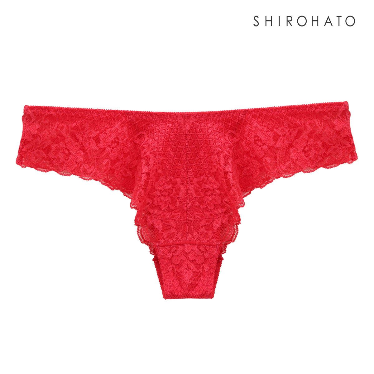 コントランテ ContRante ジョリーエマ Jolie Emma 総レース ブラジリアン ショーツ なめらか 柔らか ストレッチ ひびきにくい 単品(RE-レッド-M)