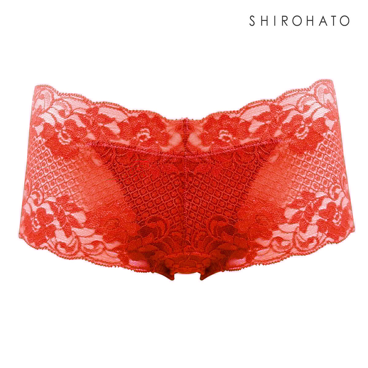 サニタリーショーツ 総レース 羽根付き対応 生理用 ひびきにくい 柔らか プチプラ ストレッチ ローライズ 単品 ジョリーエマ Jolie Emma(RE-レッド-M)