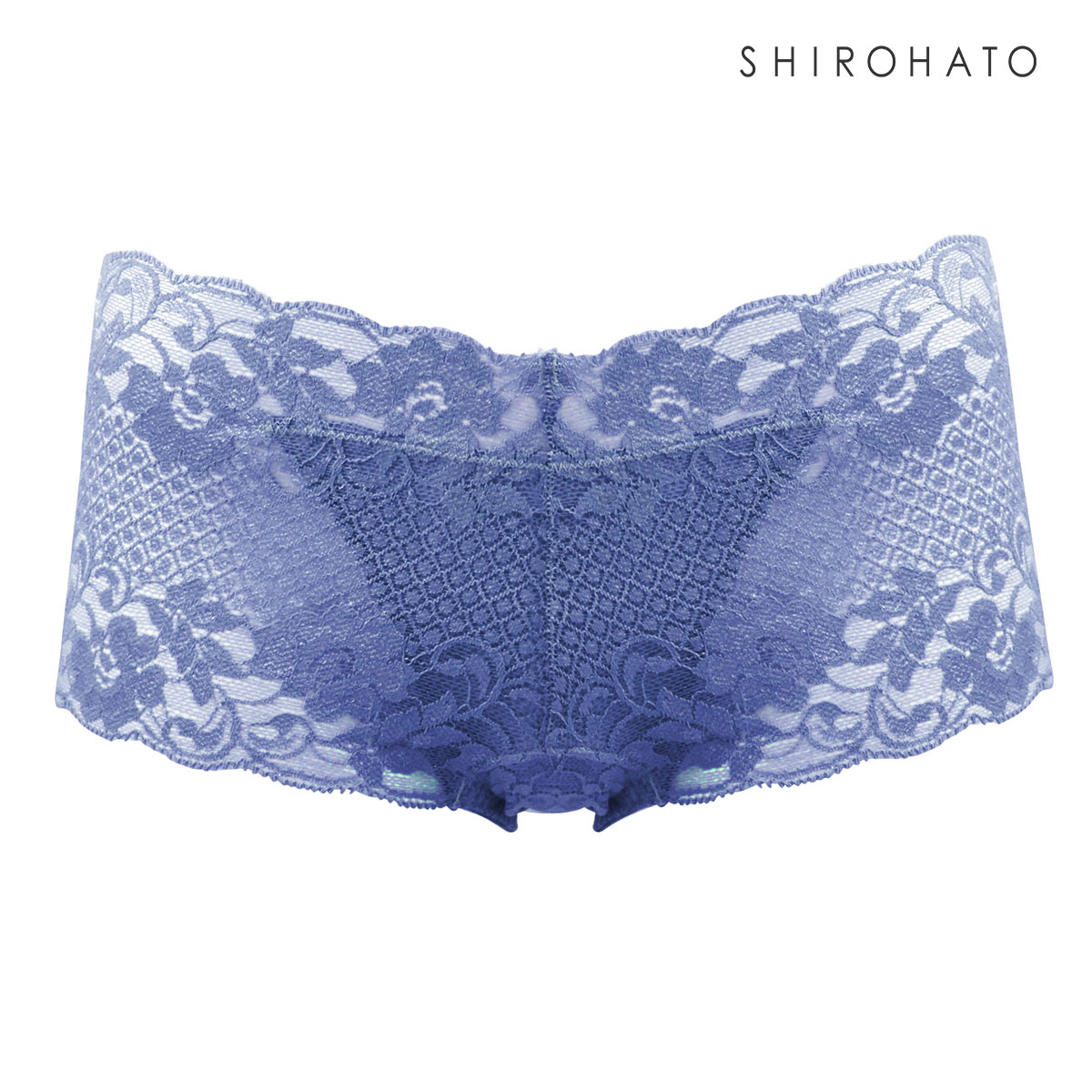 サニタリーショーツ 総レース 羽根付き対応 生理用 ひびきにくい 柔らか プチプラ ストレッチ ローライズ 単品 ジョリーエマ Jolie Emma(BGY-ブルーグレー-M)