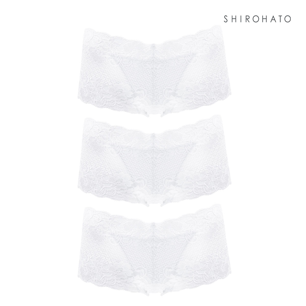 サニタリーショーツ 3枚セット 総レース 羽根付き対応 生理用 ひびきにくい 柔らか プチプラ ストレッチ ローライズ ジョリーエマ(WH-ホワイト-M)