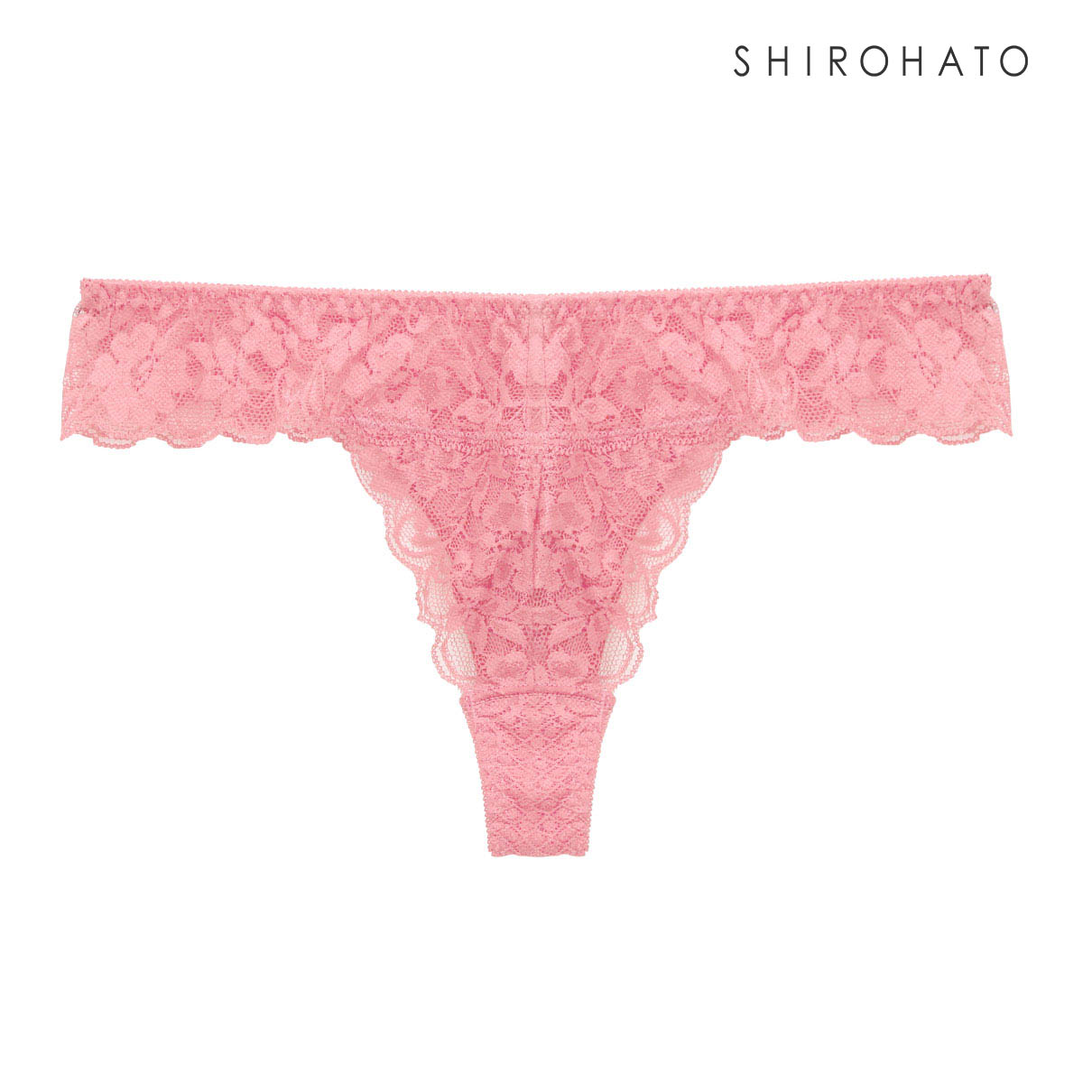 Tバックショーツ タンガ ソング 総レース ひびきにくい なめらか 柔らか ストレッチ プチプラ 単品 ジョリーエマ Jolie Emma(PI-ピンク-M)