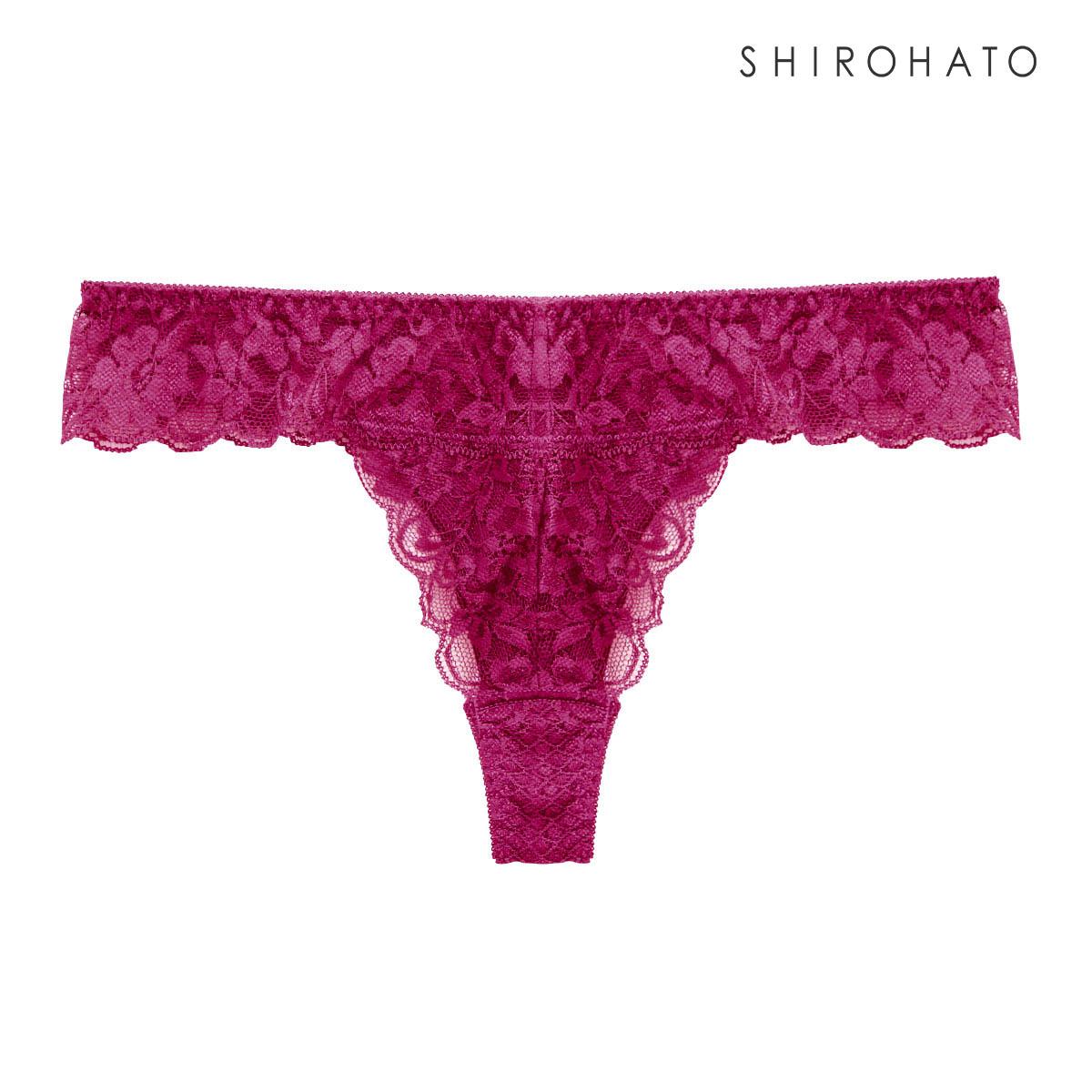 Tバックショーツ タンガ ソング 総レース ひびきにくい なめらか 柔らか ストレッチ プチプラ 単品 ジョリーエマ Jolie Emma(WI-ワイン-M)
