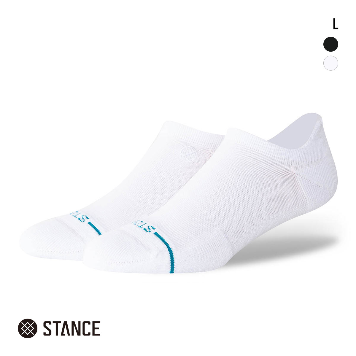 スタンス ICON LOW TAB スニーカー丈 ソックス メンズ STANCE 靴下(WH-ホワイト-L)