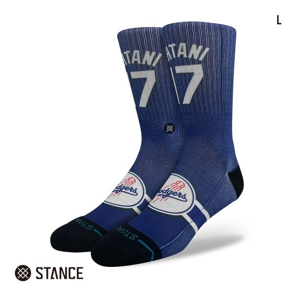 スタンス JERSEY OHTANI 2 クルー丈 ソックス メンズ STANCE 青 靴下