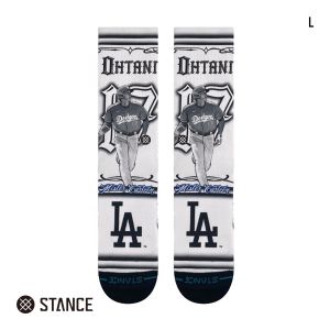 スタンス SHOHEI CARTOON CREW クルー丈 ソックス メンズ STANCE 白 靴下