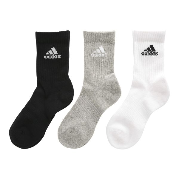 アディダス adidas クルー丈 ソックス 靴下 キッズ ジュニア 3足組