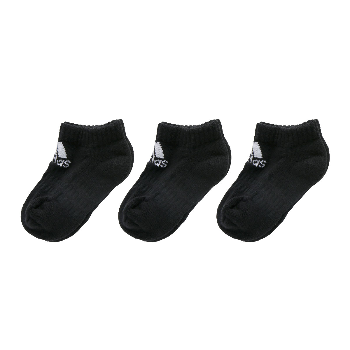 アディダス adidas スニーカー丈 ソックス 3足組 キッズ ジュニア 靴下 FXI60 くるぶし丈 ボーイズ ガールズ(C-14-15cm)