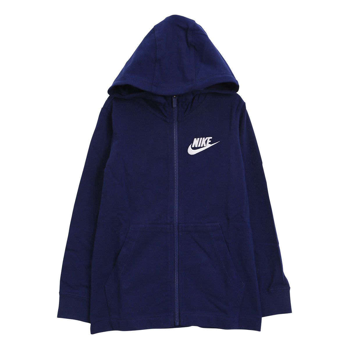 ナイキ NIKE キッズ ジュニア 女の子 男の子 パーカー フルジップ ジャージ フーディ スウェット AA6628(NV-ネイビー-130)