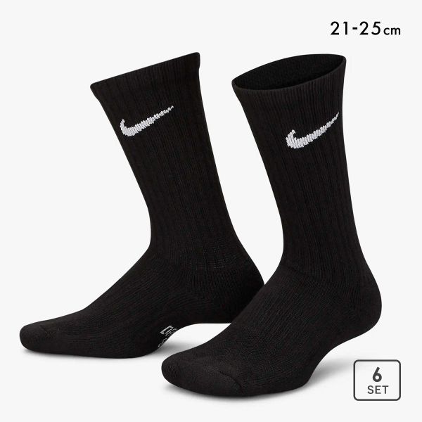 ナイキ キッズ エブリデイ クッション クルー ソックス 6足セット NIKE ボーイズ ガールズ ジュニア 靴下 6P 21-23 23-25