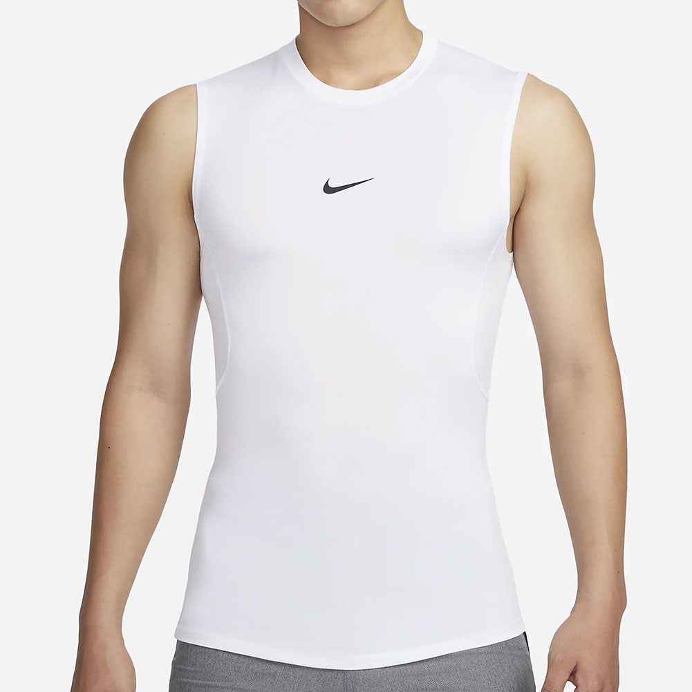 ナイキ NIKE ナイキプロ NP メンズ Dri-FIT タイト ノースリーブ フィットネストップ スポーツ(WH-ホワイト-S)