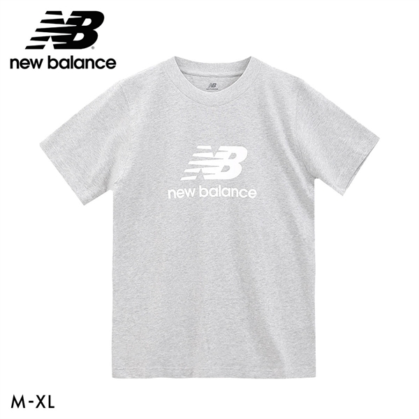 ニューバランス Stacked Logo ショートスリーブ Tシャツ メンズ 半袖 綿100％ NewBalance NB