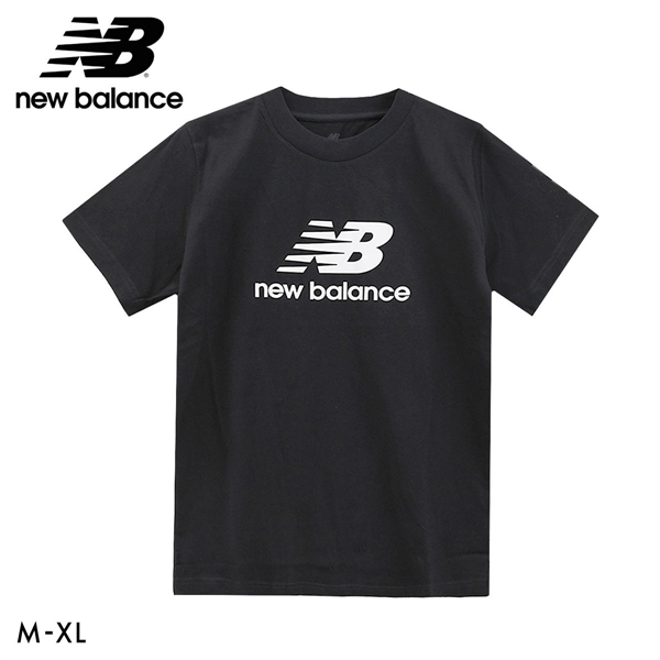 ニューバランス Stacked Logo ショートスリーブ Tシャツ メンズ 半袖 綿100％ NewBalance NB