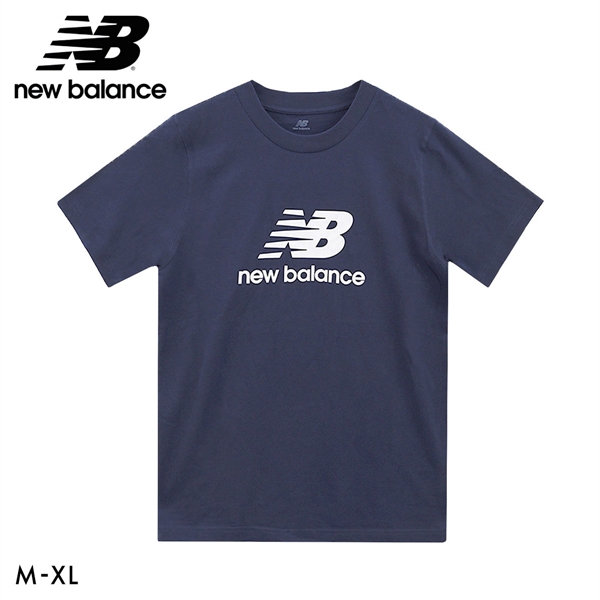 ニューバランス Stacked Logo ショートスリーブ Tシャツ メンズ 半袖 綿100％ NewBalance NB
