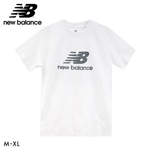 ニューバランス Stacked Logo ショートスリーブ Tシャツ メンズ 半袖 綿100％ NewBalance NB