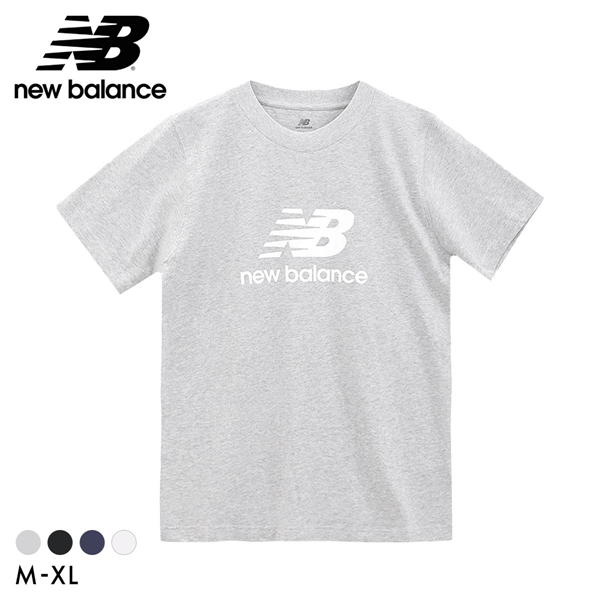 ニューバランス Stacked Logo ショートスリーブ Tシャツ メンズ 半袖 綿100％ NewBalance NB