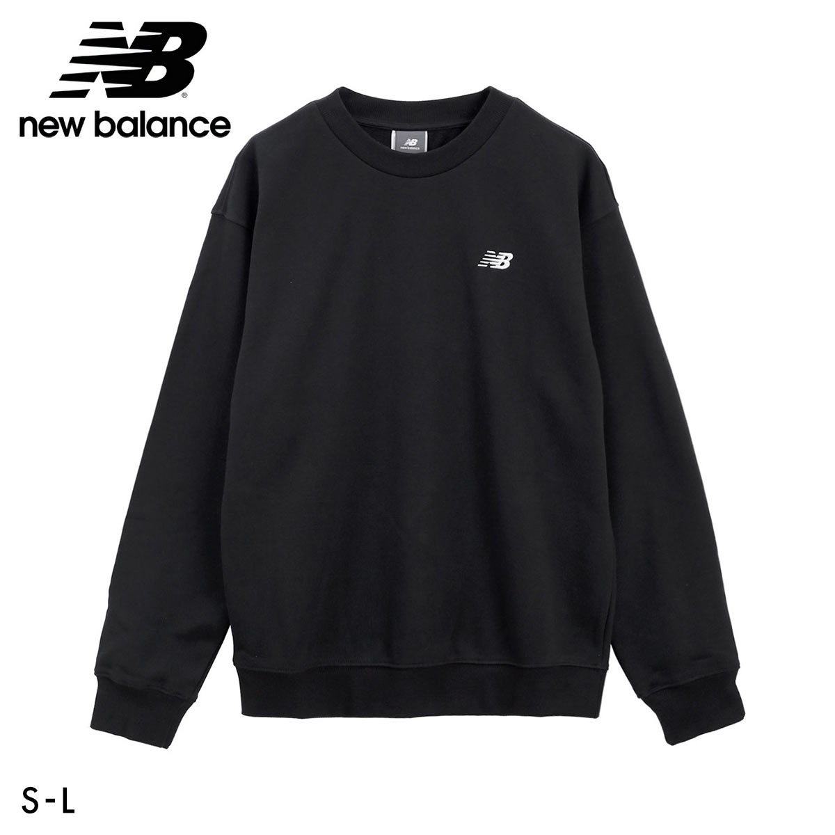 ニューバランス Essentials スウェットクルー メンズ New Balance スポーツ(BK-ブラック-S(日本M))