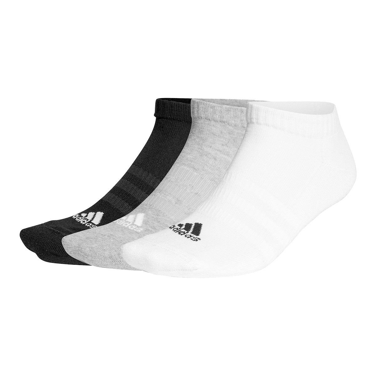 アディダス adidas ショート丈 ソックス 3足組 ユニセックス レディース メンズ 靴下 ローカット くるぶし丈(Set1-22-24cm)