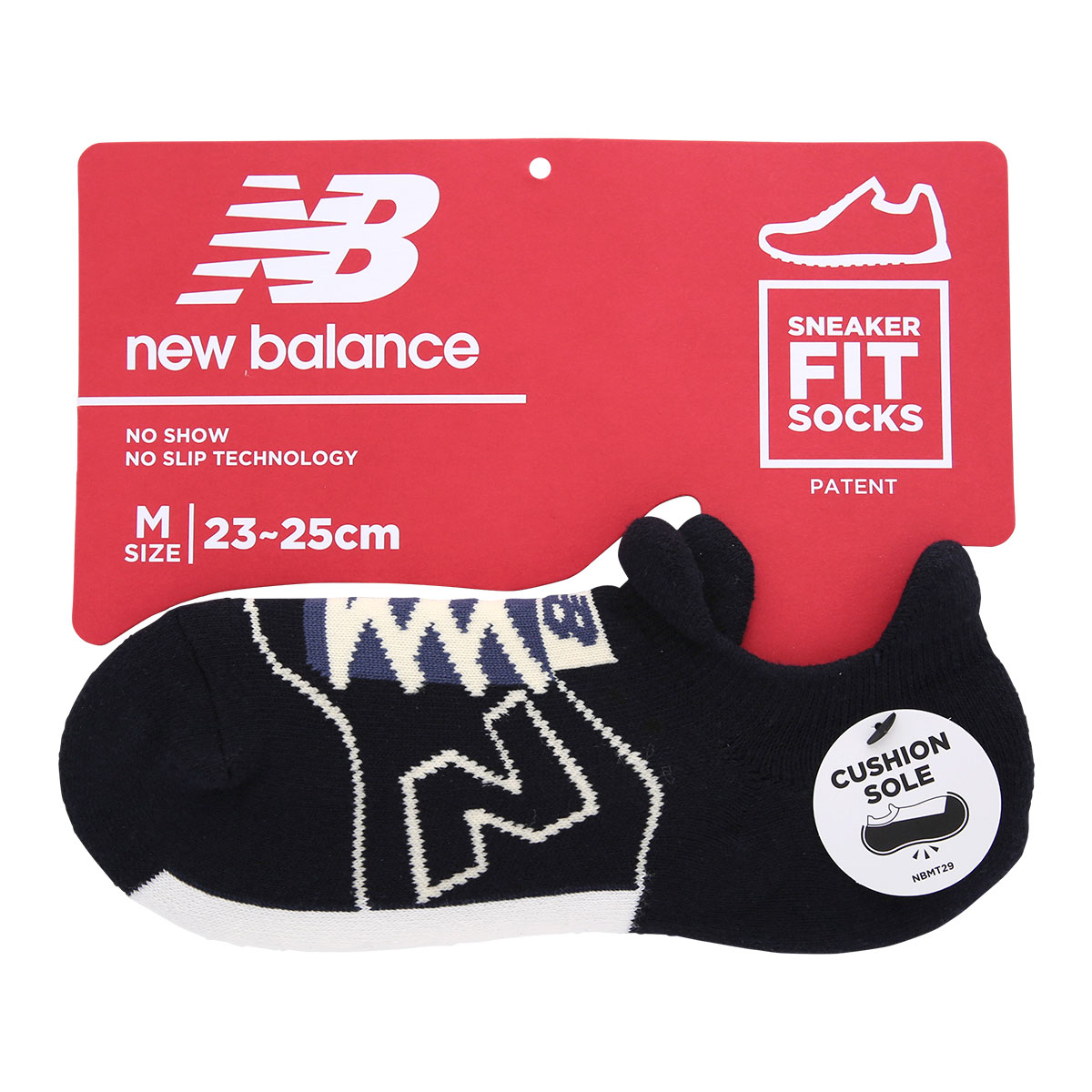 ニューバランス New Balance スニーカー柄 パイルソックス メンズ レディース 23-25cm 25-27cm 27-29cm(NV-ネイビー-23-25cm)