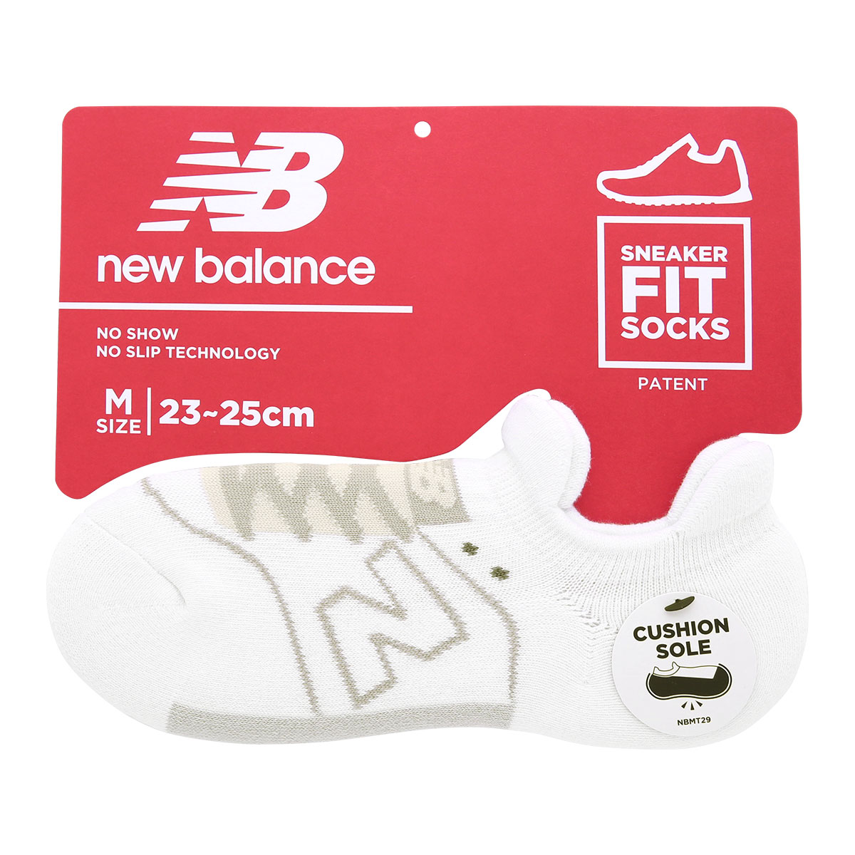 ニューバランス New Balance スニーカー柄 パイルソックス メンズ レディース 23-25cm 25-27cm 27-29cm(WH-ホワイト-23-25cm)