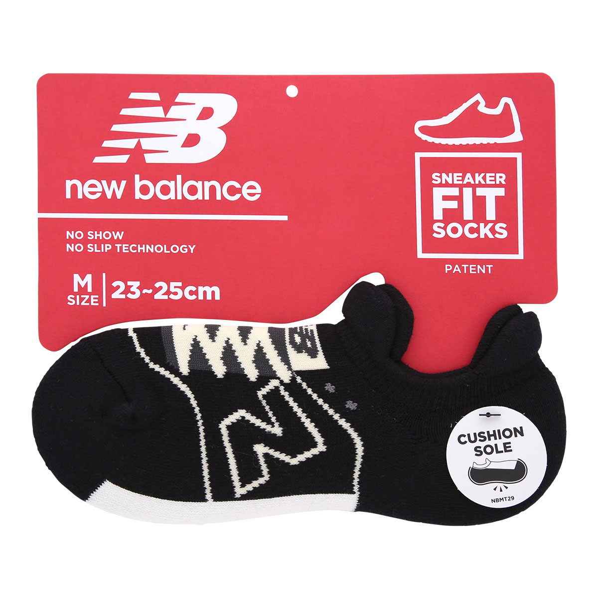 ニューバランス New Balance スニーカー柄 パイルソックス メンズ レディース 23-25cm 25-27cm 27-29cm(BK-ブラック-23-25cm)
