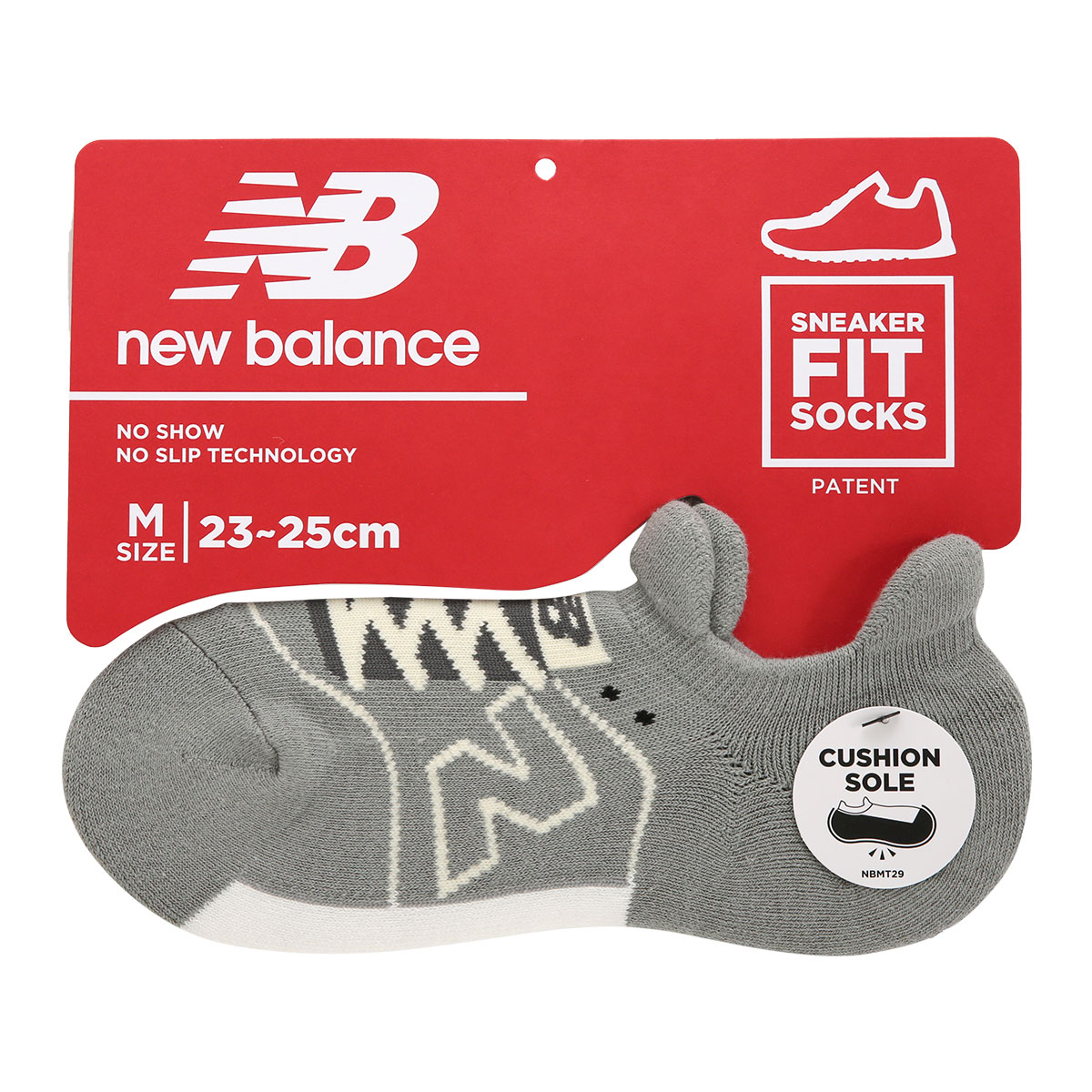 ニューバランス New Balance スニーカー柄 パイルソックス メンズ レディース 23-25cm 25-27cm 27-29cm(LGY-薄グレー-23-25cm)