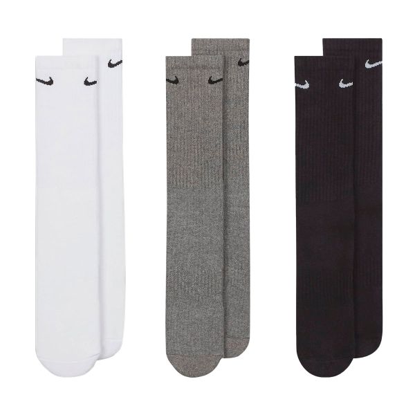 ナイキ NIKE エブリデイ クッション クルー丈 ソックス 3足組 靴下 レディース メンズ SX7664 21-23cm 23-25cm 25-27cm 27-29cm
