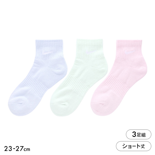 ナイキ エブリデイ クッション ショート丈 ソックス 3足組 靴下 メンズ レディース SX7667 23-25cm 25-27cm NIKE