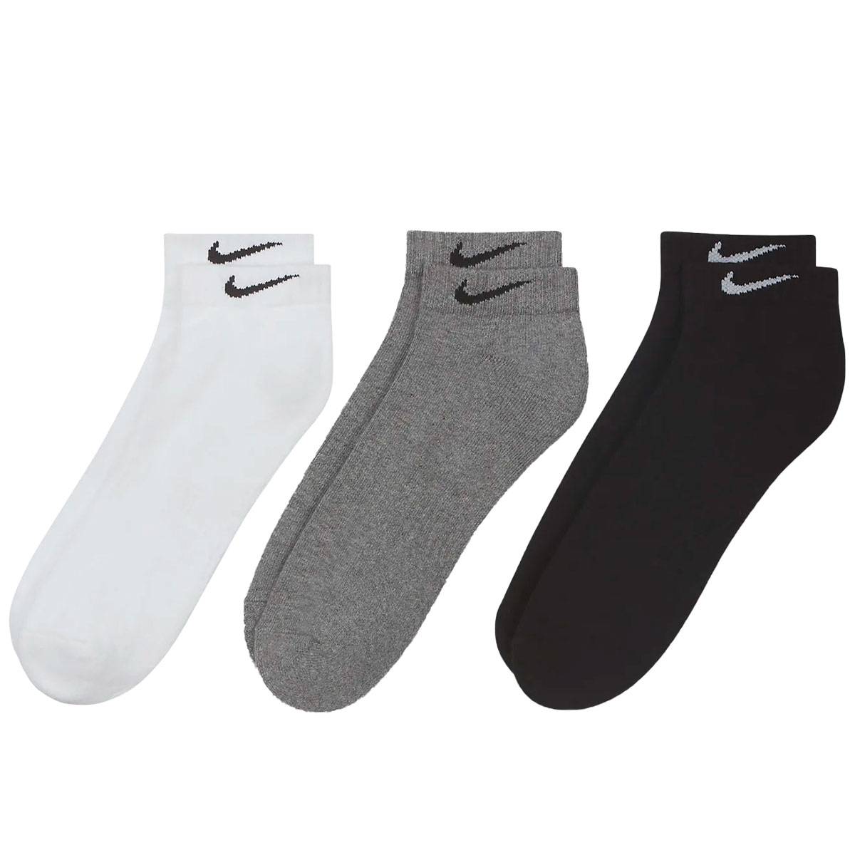 ナイキ NIKE エブリデイ クッション ロー ソックス 3足組 靴下 メンズ レディース SX7670 21-23cm 23-25cm 25-27cm 27-29cm(Set-21-23cm)
