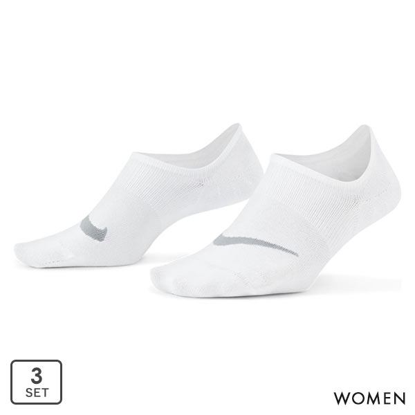 ▲ナイキ NIKE エブリデイ プラス ライトウェイト レディース トレーニング フッティー ソックス 3足組 靴下 DRI-FIT SX5277