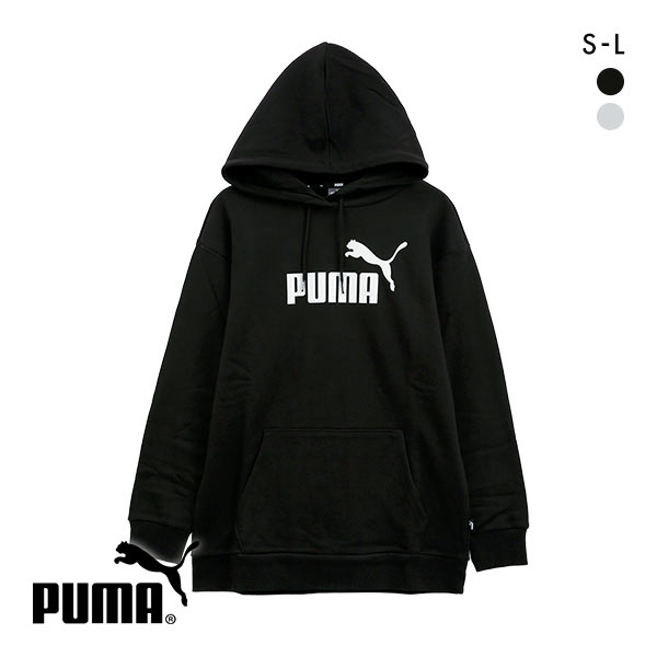 プーマ PUMA ESS エロンゲーテッド ロゴ フーディ スウェット レディース パーカー リラックスフィット