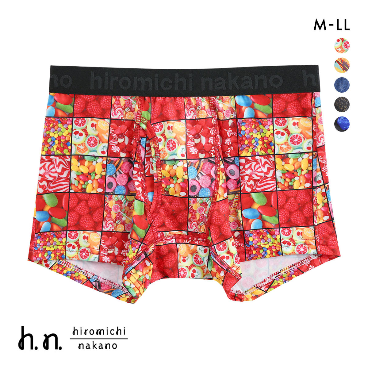 ヒロミチナカノ Feel UP ボクサーパンツ メンズ 前あき M L LL 大きいサイズ hiromichinakano(RE-レッド-M)