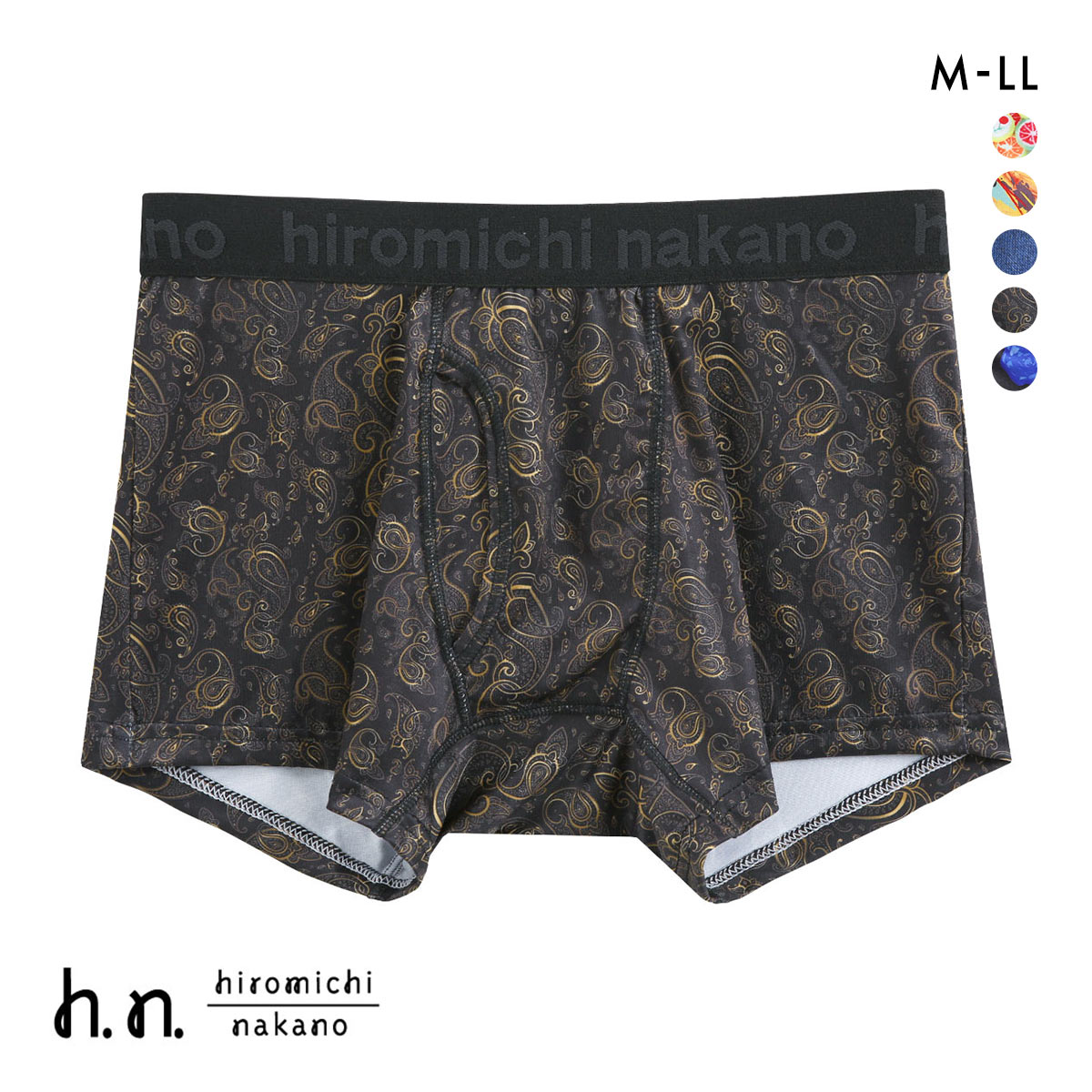 ヒロミチナカノ Feel UP ボクサーパンツ メンズ 前あき M L LL 大きいサイズ hiromichinakano(PAI-ペイズリー-M)