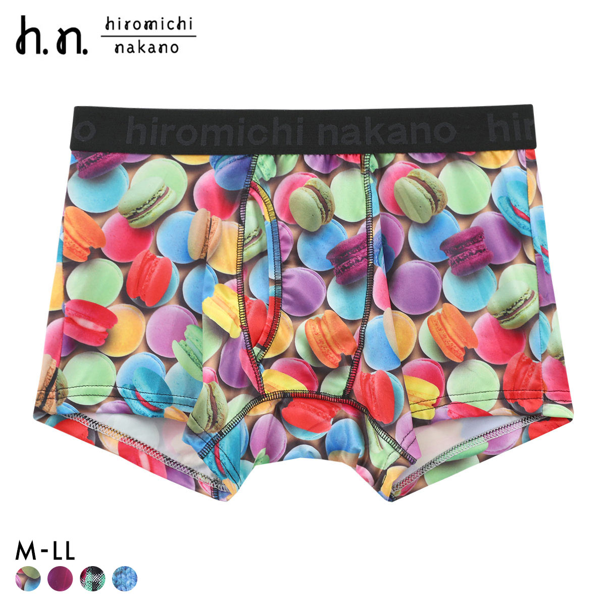 ヒロミチナカノ hiromichinakano 転写プリント ボクサーパンツ メンズ 前あき M L LL(MLT-マルチ-M)