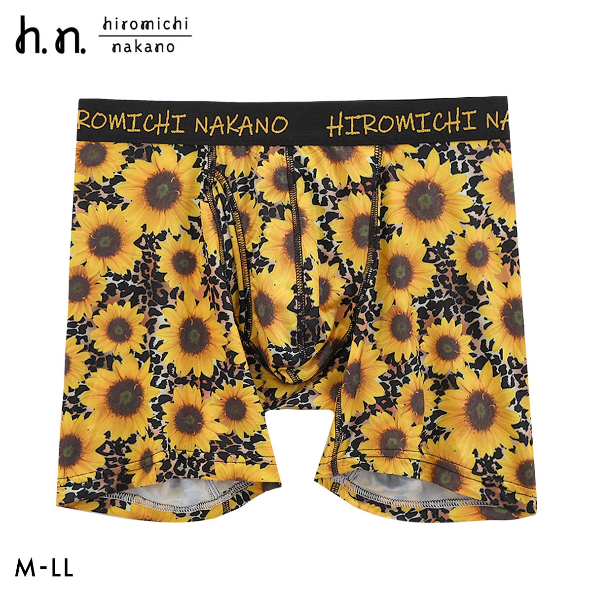 ヒロミチナカノ hiromichinakano 転写プリント ボクサーパンツ メンズ 前あき M L LL(SFL-ヒマワリ-M)