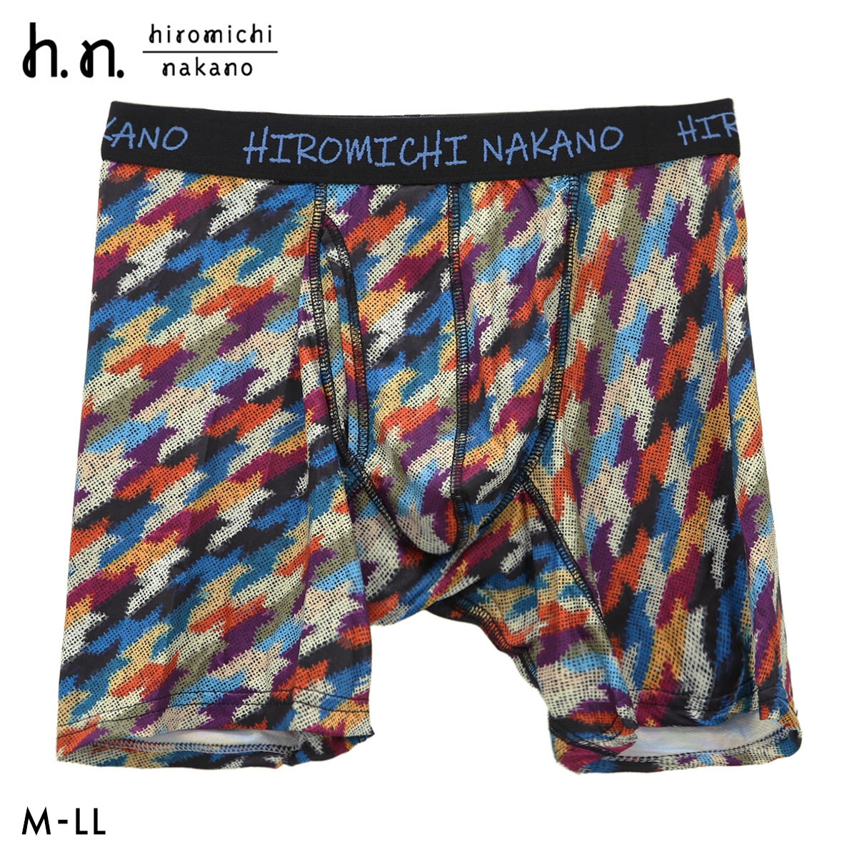 ヒロミチナカノ hiromichinakano 転写プリント ボクサーパンツ メンズ 前あき POP カラフル M L LL(MLT-マルチ-M)