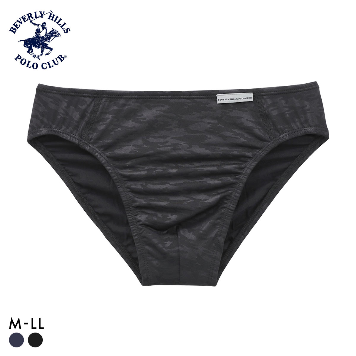 BHPC ビバリーヒルズポロクラブ ビキニ ブリーフ メンズ アンダーウェア 大ききサイズ(BK-ブラック-M)