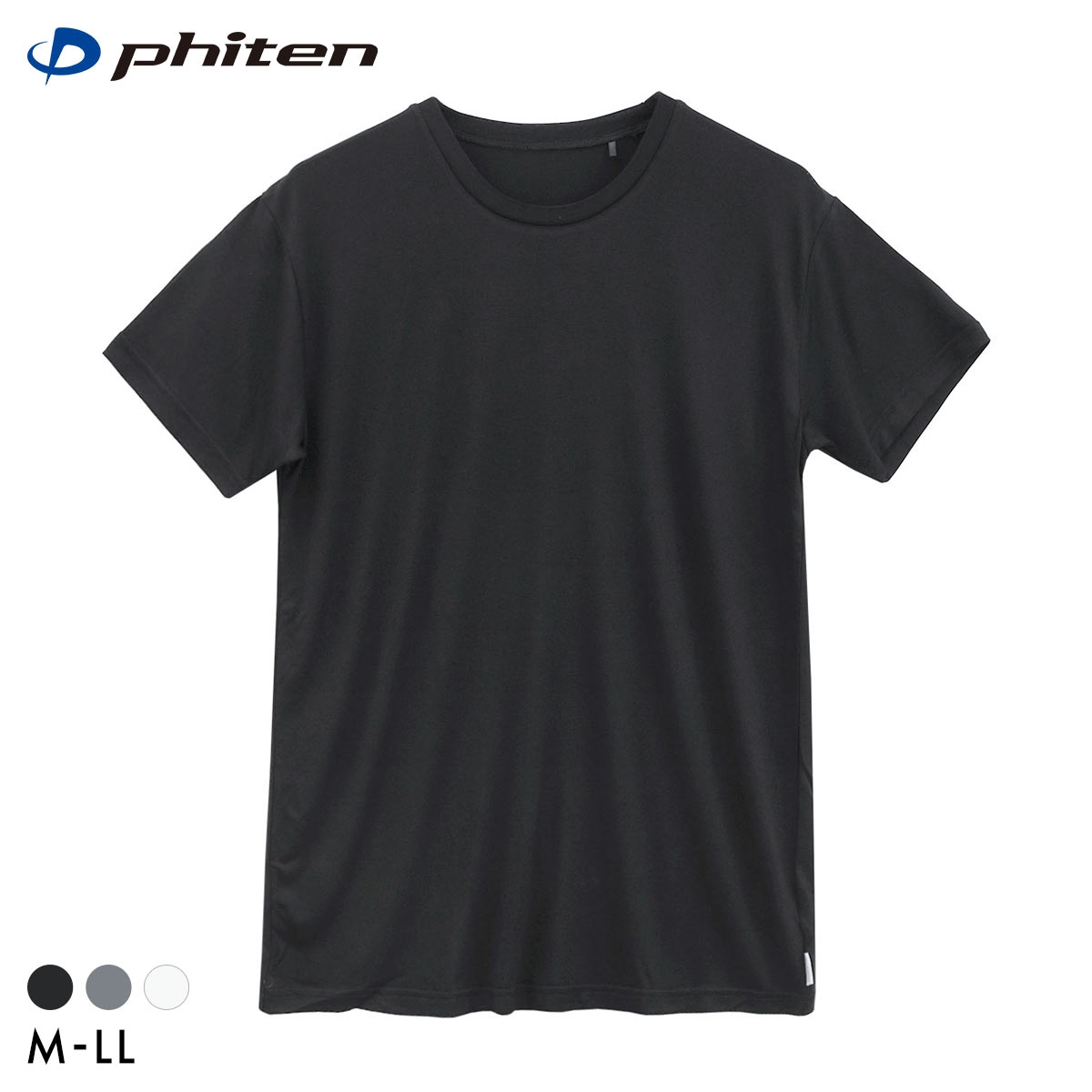 ファイテン Phiten アクアチタン採用 クルーネック 半袖 Tシャツ メンズ インナー 吸放湿 ムレ軽減 ショートスリーブ