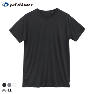 ファイテン Phiten アクアチタン採用 クルーネック 半袖 Tシャツ メンズ インナー 吸放湿 ムレ軽減 ショートスリーブ