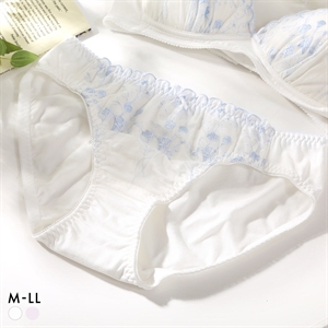 カジュアルフィーリング コットン 刺しゅうレース リラクシング ペアショーツ レディース ノーマルショーツ 単品 Casual Feeling