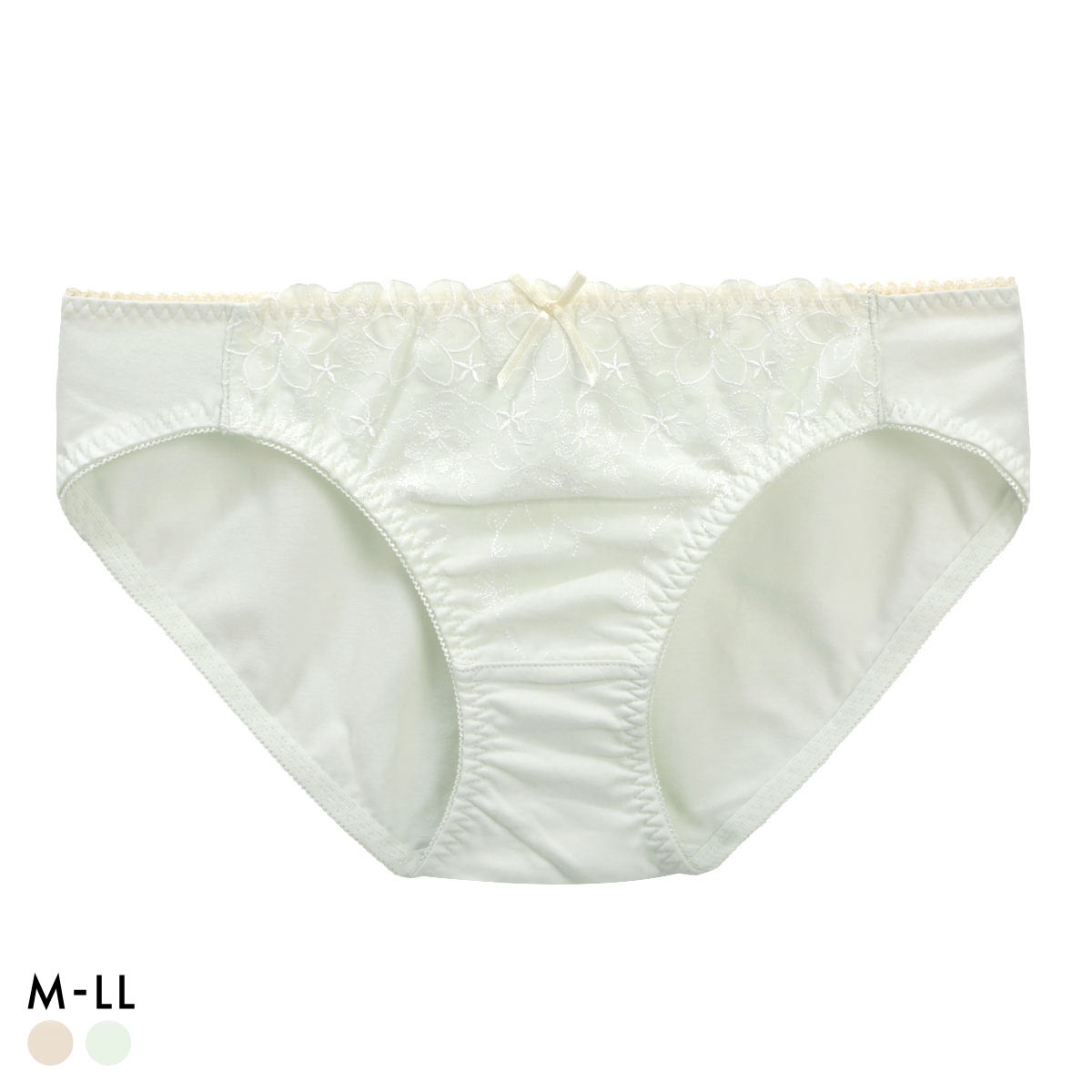 カジュアルフィーリング コットンレース リラクシング ペアショーツ レディース ノーマルショーツ 単品 Casual Feeling(MI-ミント-M)