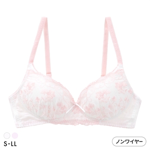 カジュアルフィーリング コットンレース ノンワイヤーブラ レディース リラクシング ワイヤレスブラ 大きいサイズ Casual Feeling