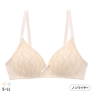 カジュアルフィーリング ふっくらレース ノンワイヤーブラ レディース リラクシング ワイヤレスブラ 大きいサイズ Casual Feeling
