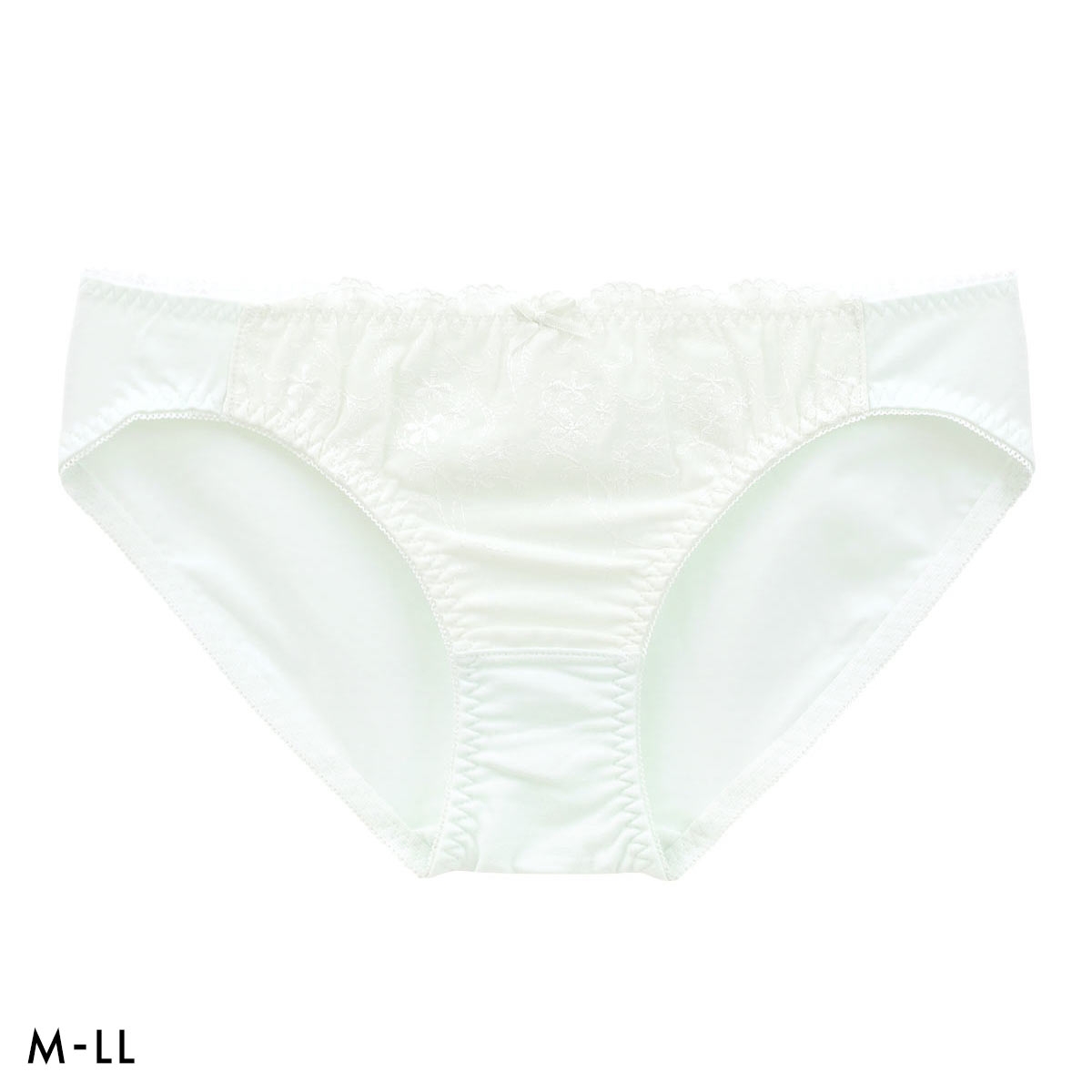 カジュアルフィーリング 小花柄 コットンレース リラクシング ペアショーツ ノーマルショーツ 大きいサイズ Casual Feeling(MI-ミント-M)