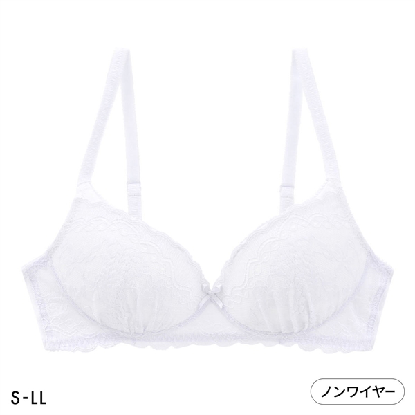 カジュアルフィーリング ラッセルレース ノンワイヤーブラ レディース リラクシング ワイヤレスブラ 大きいサイズ Casual Feeling