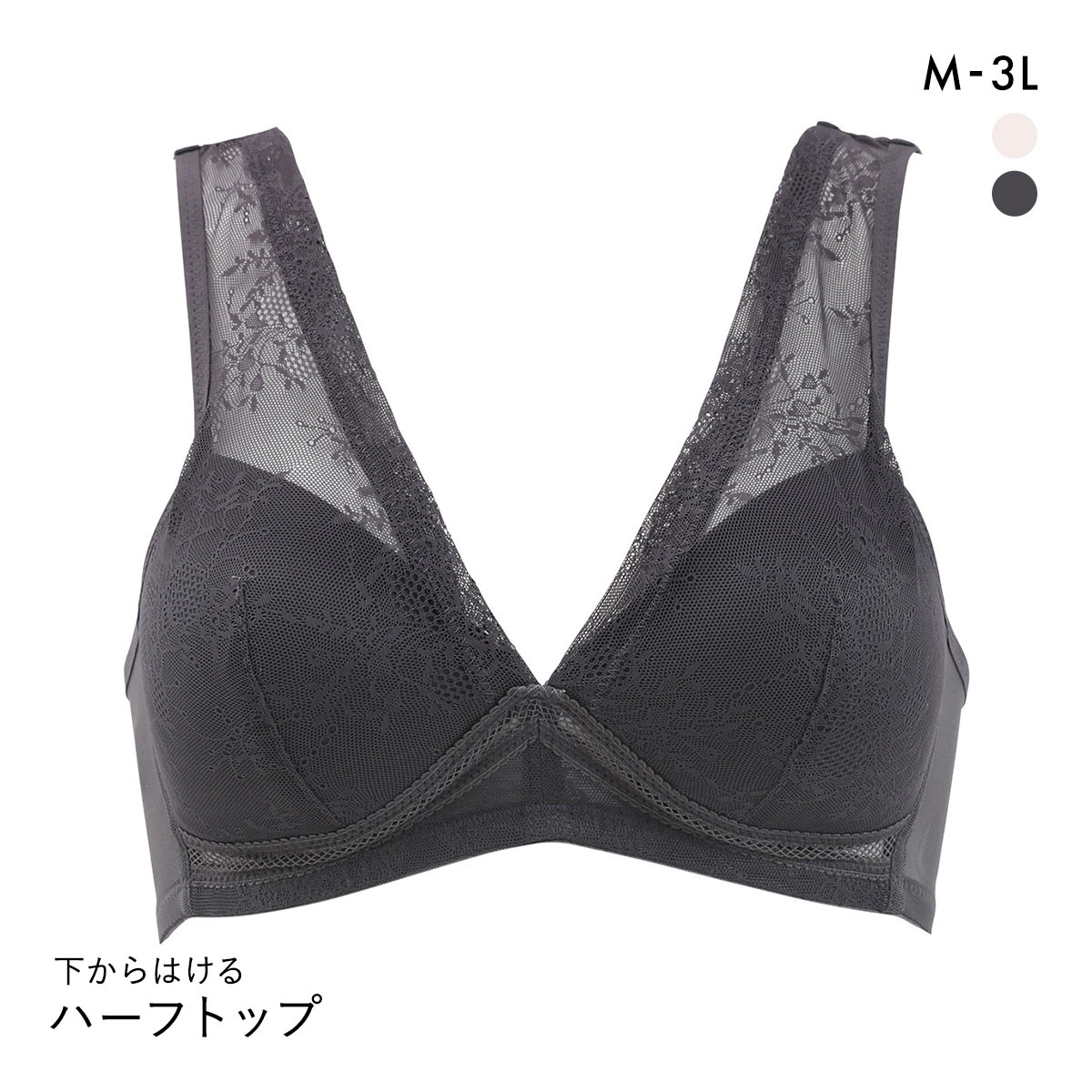 【ANTIGEL】新作ブラ★DENTELLE REBELLE★ハーフパット入れ br445_1.jpg